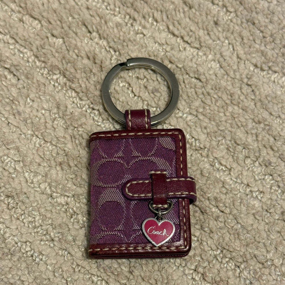 Coach Plum Purple y2k Mini Photo Keychain